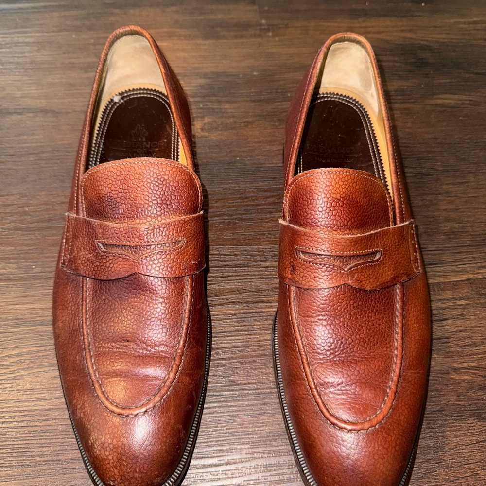 DI BIANCO Aviano Black Leather Fondente Loafer Size 9.5 men’s